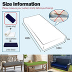 Patio Bench/Swing Cushion Cover, Patio Cushion Seat Slicovers - Image 2