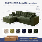 MAXYOYO 104" L Shaped Modular Sectional Sofa - Image 2