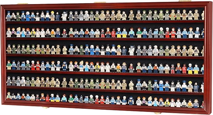 DisplayGifts Block Toy Minifigures Miniatures Display Case Frame Wall Cabinet by Display+Accessories