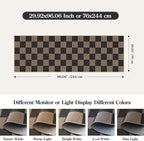 Lahome Checkered Easy Jute Kitchen Runner Rug, 2x8 Outdoor Rugs Washable | - Image 2