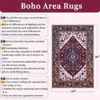 SERISSA 2x3 Washable Non Slip Boho Small Area Rug - Image 2
