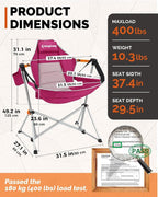 KingCamp Hammock Camping Chair, Swinging Portable Camp Chairs - Image 3