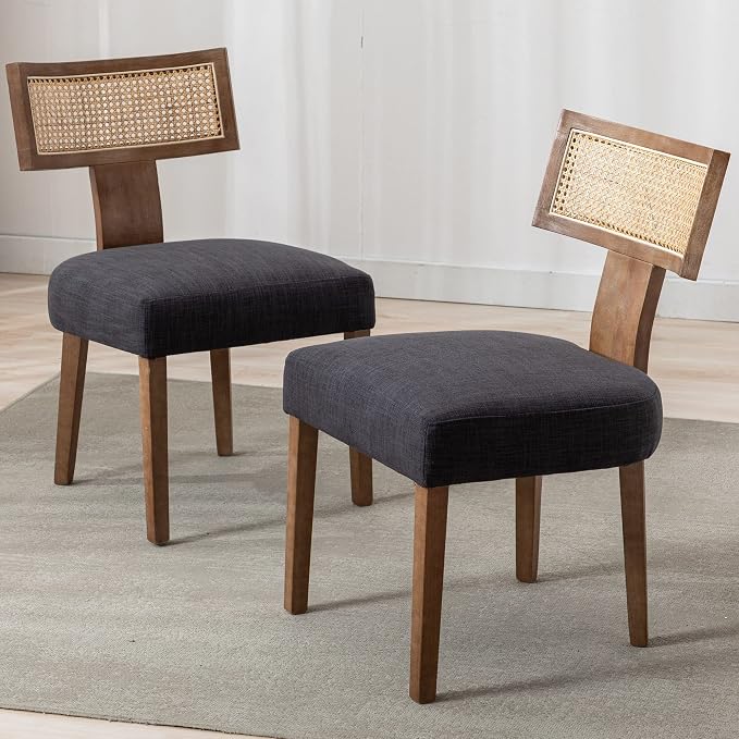 VESCASA Linen Upholstered Dining Chairs by VESCASA