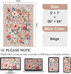 DUKINO 5x7 Area Rugs, Floral Washable Rug - Image 2