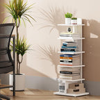 TUTOTAK Narrow Bookshelf, 6-Tier Bookcase, Spine Book Shelf - Image 3