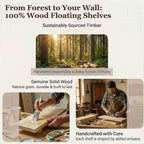 SAUMONIERES Floating Shelves Wall Shelf Solid Wood - Image 7