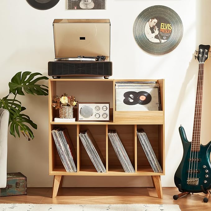 LELELINKY Large Record Player Stand, Turntable Stand - Image 6