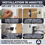 Front Door Lock Set with Deadbolt – Zinc Alloy Body with Multi‑Layer Plating | - Image 6