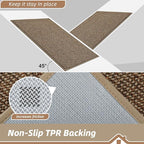 BEQHAUSE Dirt Trapper Door Mat 32" x 48", Non-Slip Washable Doormats, Low - Image 6