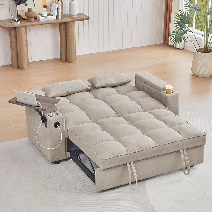 65" Cloud Couch Sleeper Sofa Bed - Image 5