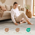 cotiled Boho 5x7 Area Rugs for Living Room: Soft Moroccan Washable Rug | Solve - Image 4