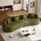 131" Oversized Sectional Sofa for Living Room, Modern Luxury Plush Chenille by DAMAIFROMFURNITURE