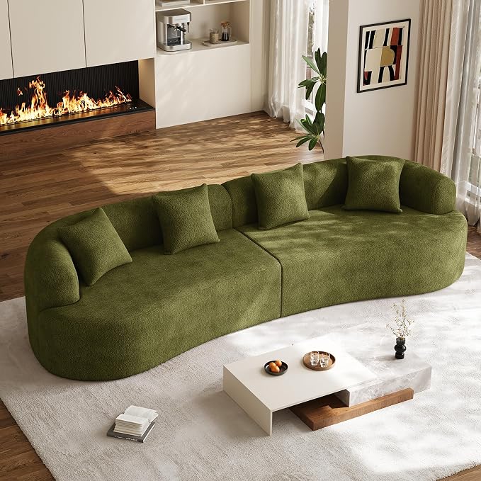 131" Oversized Sectional Sofa for Living Room, Modern Luxury Plush Chenille by DAMAIFROMFURNITURE