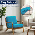 Smiry Waterproof Patio Cushion Covers, Stretch Outdoor Furniture Covers | Couch - Image 7