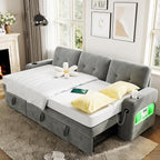 GarveeHome 84 Inch Sleeper Sofa Couch, L-Shaped Sofa, Convertible Pull Out Sofa - Image 6