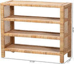 Bali & pari Abelia Natural Rattan 4-Tier Display Shelf - Image 3