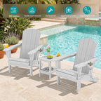 SERWALL Adirondack Chair with Cup Holders - Image 2