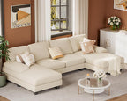 JUMMICO Sectional Couches for Living Room, U Shaped Couch - Image 8