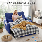 54'' Sleeper Sofa Bed, Convertible Pull Out Couch Futon - Image 3