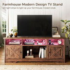 Casaottima TV Stand for 65 Inch TV, Farmhouse Entertainment Center - Image 2