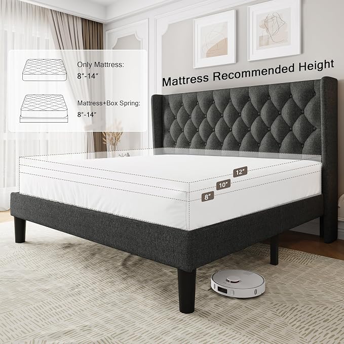 Einhomn King Size Platform Bed Frame - Image 5