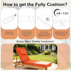 Chaise Lounge Cushions Outdoor 80x26x6 Inch, Fade Resistant 6'' Thicken Outdoor - Image 7