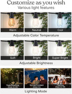 Brightech 104 FT Ambience Pro Solar Powered Outdoor LED String Lights - Image 4