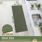 BEQHAUSE Kitchen Runner Rugs 24"x60", Kitchen Mats - Image 2