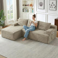 96" Cloud Sectional Couch with L-Shape Chaise, Modular Comfy Sofa Chaise Longue by ODUWA