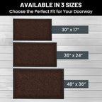 Front Door Mat, Indoor Outdoor Welcome Entryway Doormat, 30x17 Dark Brown | - Image 5