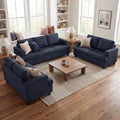 YOUDENOVA Sofa Couch, 3 Piece Set Comfy Sofa, 2 Loveseat & 3 Seater Sofa by YOUDENOVA