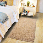 Pionblank Fluffy Small Rug for Bedroom 2x3 Feet, Shag Soft Area Rug, Camel | - Image 2