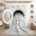 DMOYEST 2x3 Entryway Area Rug: Washable Neutral Modern Abstract Small Rug - Image 7