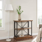 Leick Home Finnick Mixed Metal Bookshelf, 2 Shelves, Easy Assembly, - Image 2