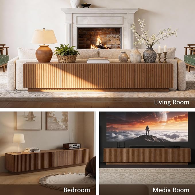 86.61" Mid-Century Modern TV Stand - Image 9