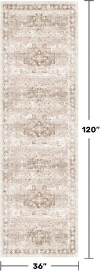 Boho Washable 3x10 Hallway Runner Rug, Non-Slip Stain & Fade Resistant - Image 2
