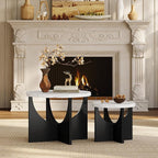 LIKIMIO Nesting Coffee Tables Set of 2, 23.6" Small Round Side Tables - Image 9