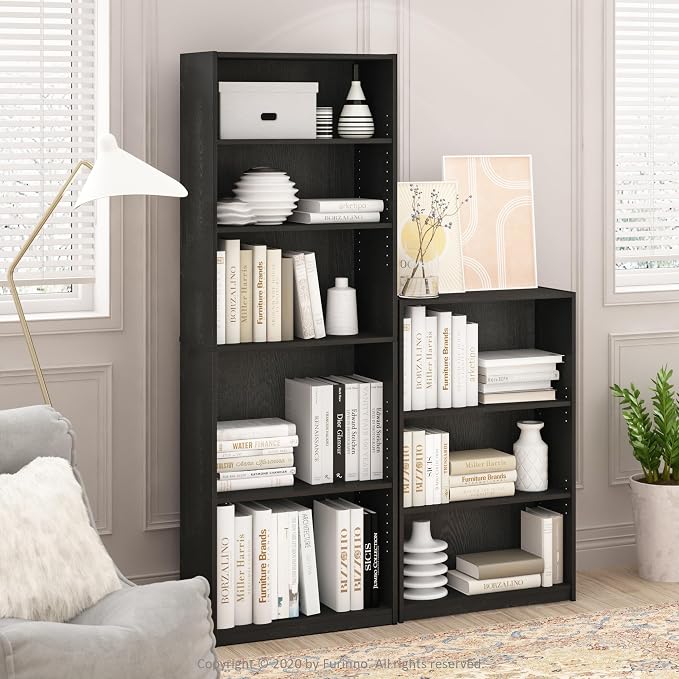 Furinno Jaya Book Shelf, 3-Tier Bookshelf, Standing Bookcase - Image 3