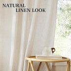 RYB HOME Linen Semi Sheer Curtains - Image 7