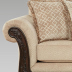 Hernen Carved Wood Frame Sofa - Image 7