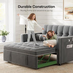 Marsail 3-in-1 Convertible Futon Sleeper Sofa Bed, Pull Out Couch - Image 4
