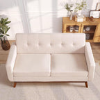 Kingfun 65" W Loveseat Sofa, Mid Century Modern Decor Love Seat Couches - Image 5