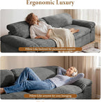 Vesgantti 118" Modular Sectional Couch, Comfy Corduroy Upholstered Cloud Couches - Image 6
