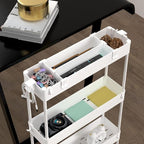 SPACELEAD Slim Storage Cart 4 Tier, Bathroom Organizer Rolling Utility - Image 4