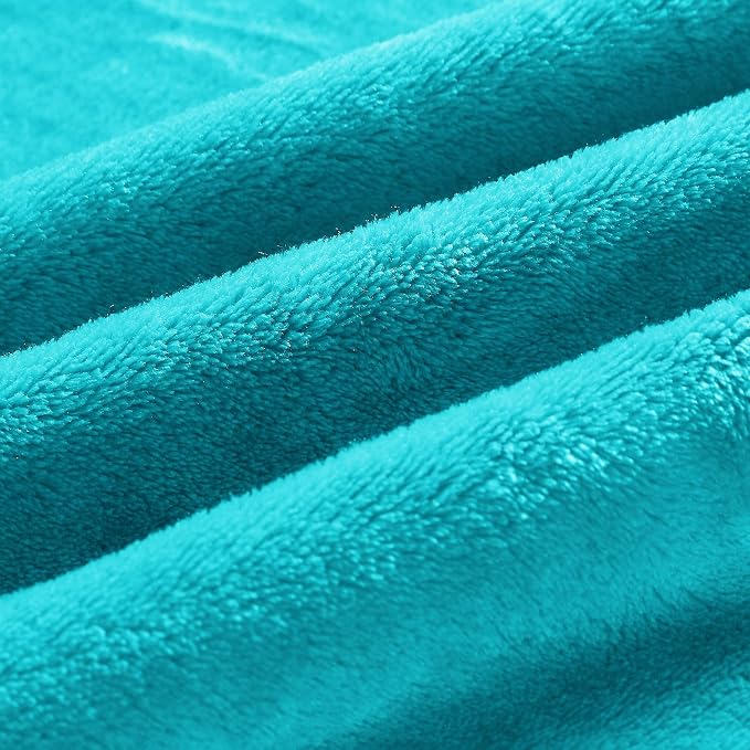 BEDELITE Fleece Blanket Soft Plush Queen Size Bed Blanket Peacock 90"x90" | - Image 5