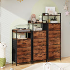 Somdot Nightstand with 4 Drawers, Vertical Storage Tower Fabric Dresser - Image 8