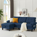 84" Convertible Sectional Sofa, Deep 3-Seat L Shaped Sectional Couch by PingLiangHome