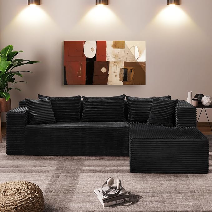 Modular Sectional Sofa Cloud Sectional Couch, Deep Seat Memory Foam Plush by Unknown