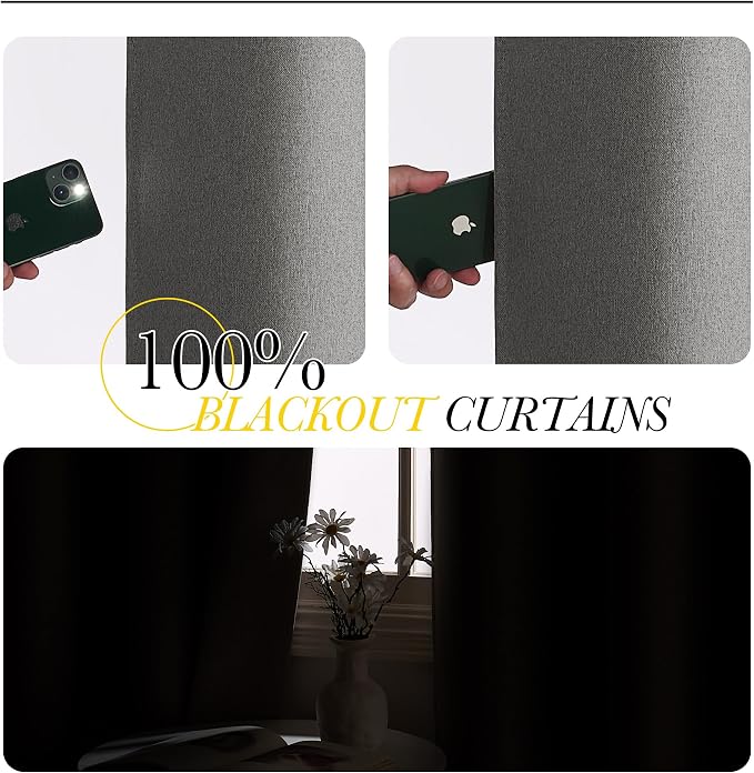 NICETOWN 100% Blackout Curtains - Image 3
