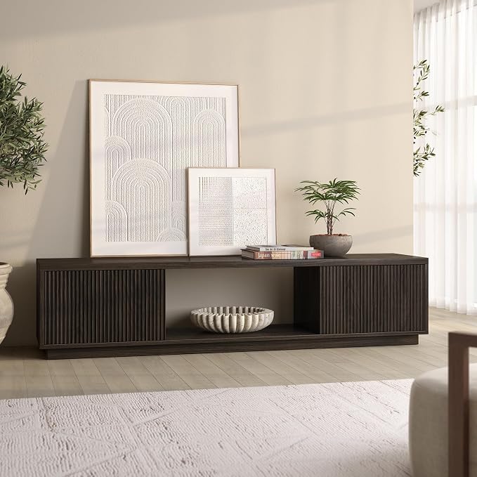 Henn&Hart Fluted TV Stand for TVs up to 78" - Image 4